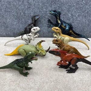 Jurassic World ? dinosaur figures collection lot x8 AS IS